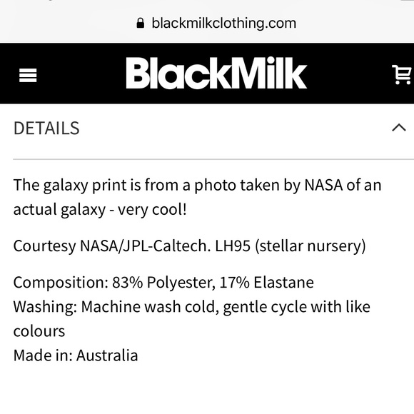 Blackmilk Blue Galaxy Leggings - Picture 5 of 6